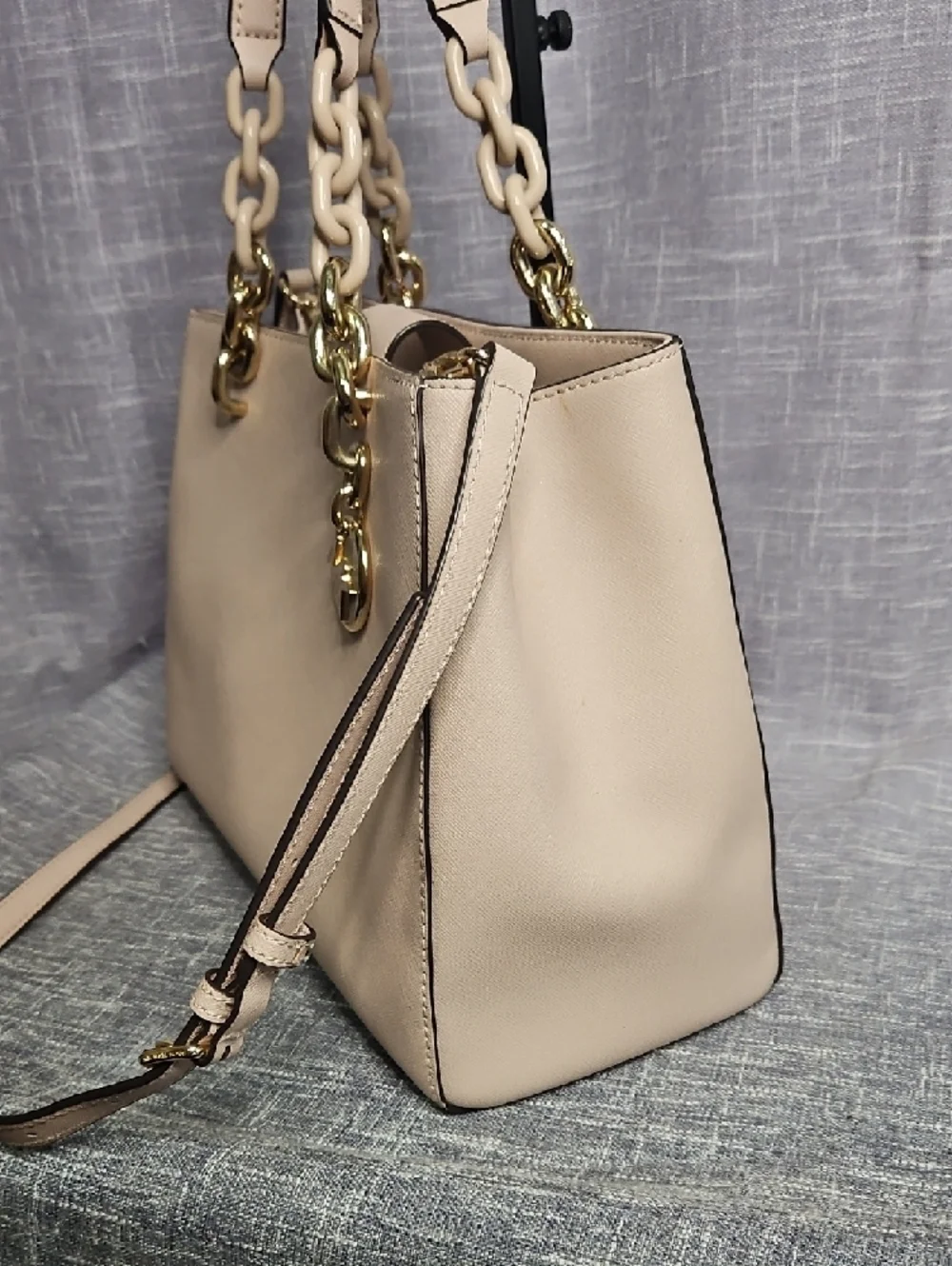 Michael Kors Blush Pink Saffiano Satchel with Gold Hardware
